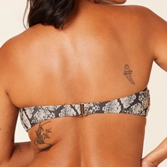 Andie Swim Snake Bandeau Padded Scala bikini top size XL NWT - Picture 2 of 9